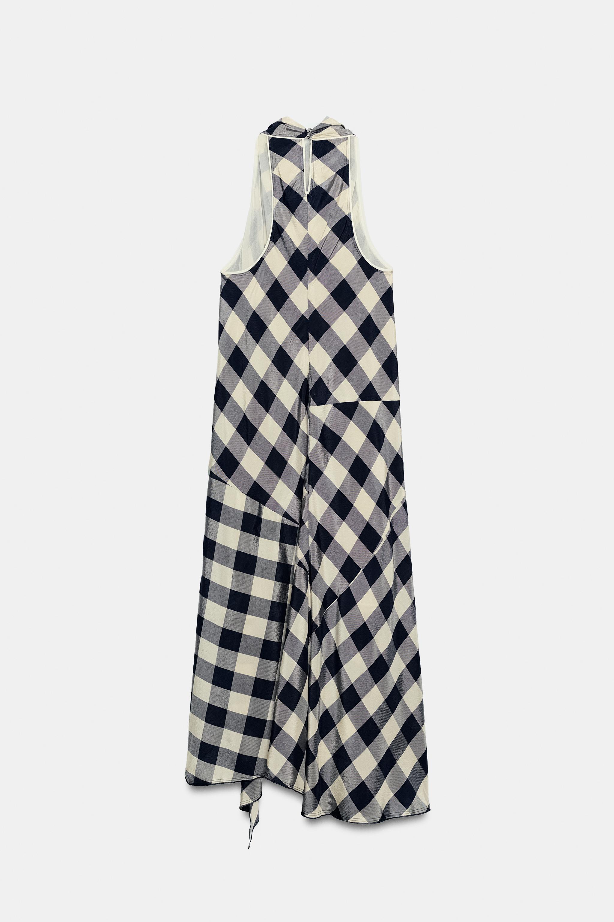 PLAID HALTER DRESS ZW COLLECTION